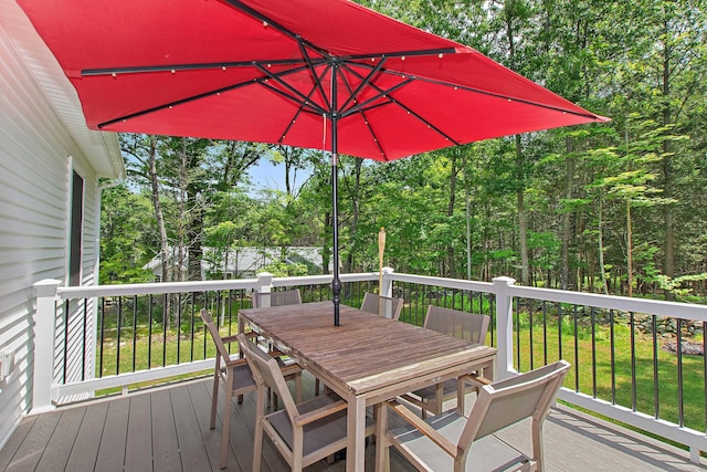 6 S Bear Hill Rd, Chaplin, CT 06235 - wooden terrace with outdoor dining area