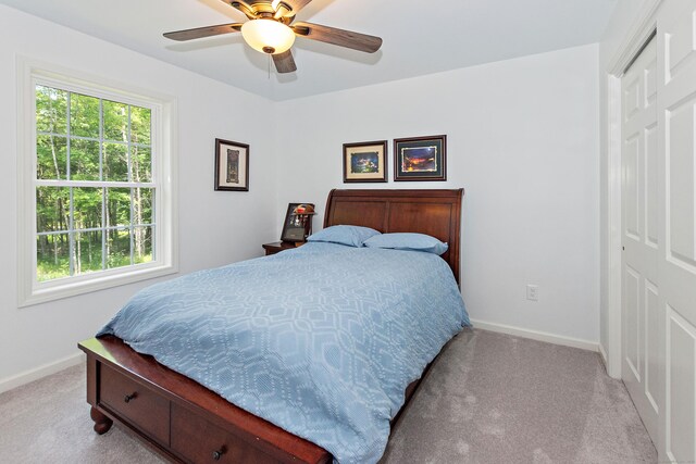 6 S Bear Hill Rd, Chaplin, CT 06235 - bedroom featuring carpet flooring, a ceiling fan, and a closet