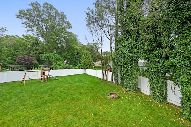 10 Eric Ct, Norwalk, CT 06851 - fenced backyard with a playground