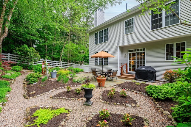 7 Concord Ct Unit 7, Southbury, CT 06488 - rear view of house featuring a chimney and a patio area