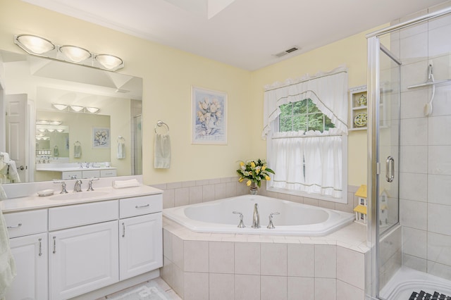 7 Concord Ct Unit 7, Southbury, CT 06488 - full bathroom featuring vanity, a shower stall, and a bath