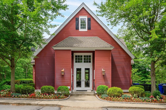 7 Concord Ct Unit 7, Southbury, CT 06488 - view of front of house featuring french doors and roof with shingles