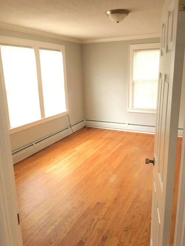 1333 Blue Hills Ave, Bloomfield, CT 06002 - unfurnished room featuring ornamental molding, plenty of natural light, and light wood-style floors