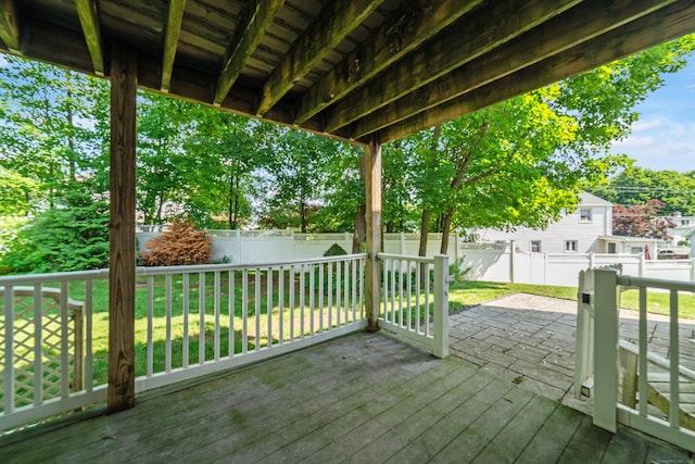 44 Forshaw Ave Unit 44, Plainville, CT 06062 - wooden terrace featuring a fenced backyard