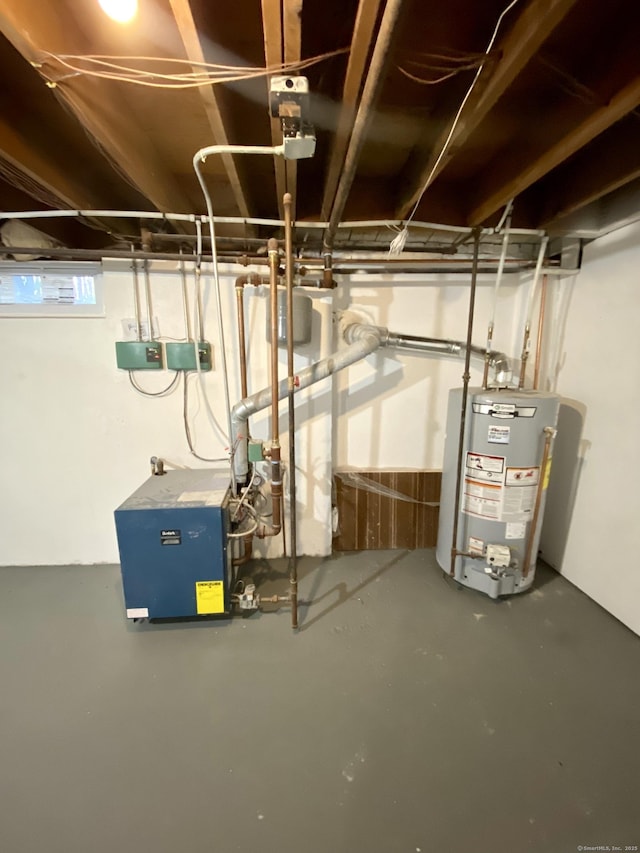 545 Simsbury Rd, Bloomfield, CT 06002 - utilities with gas water heater and a heating unit
