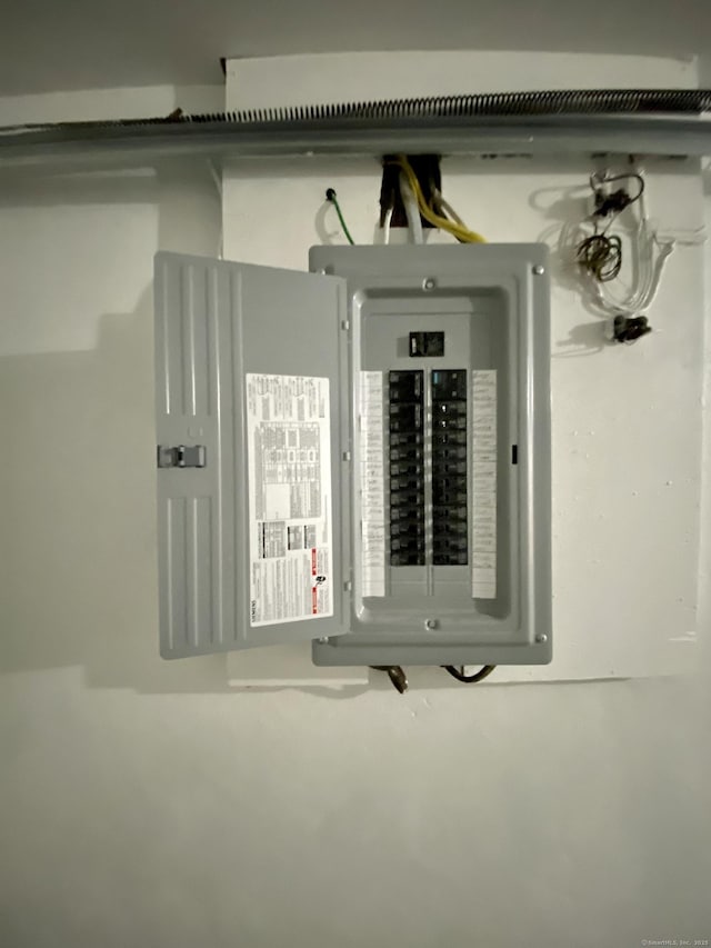 545 Simsbury Rd, Bloomfield, CT 06002 - utility room featuring electric panel