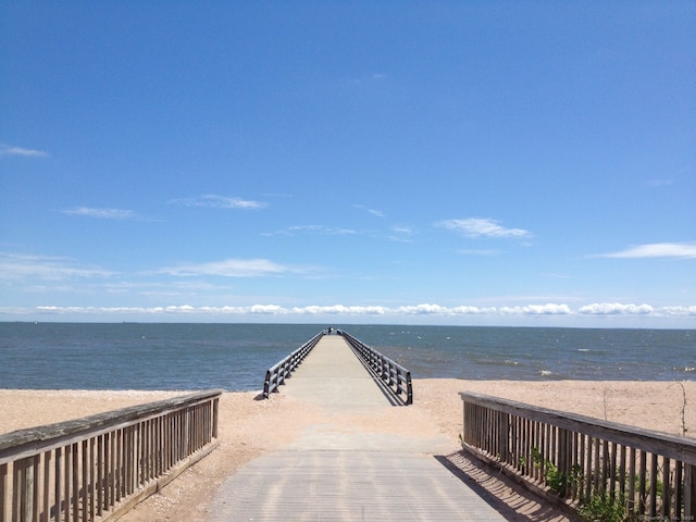 208 W Walk Unit 208, West Haven, CT 06516 - view of home's community featuring view of water and beach and a pier