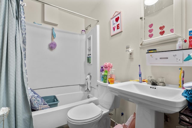 6 Houghton St, Bristol, CT 06010 - full bath with shower / bath combination with curtain and toilet