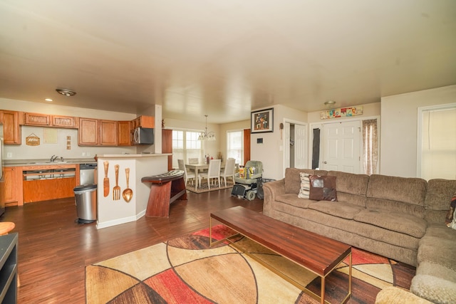 76 White St, Bridgeport, CT 06610 - living area with dark wood finished floors