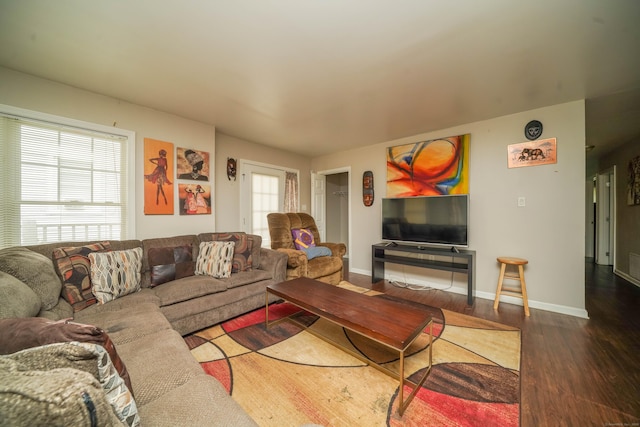 76 White St, Bridgeport, CT 06610 - living room with wood finished floors and baseboards