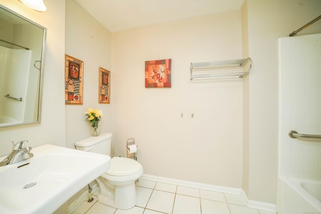 76 White St, Bridgeport, CT 06610 - bathroom with tile patterned floors and tub / shower combination