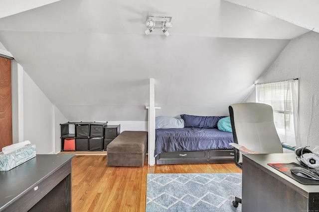 51 Oronoque Trl, Shelton, CT 06484 - bedroom with lofted ceiling and wood finished floors