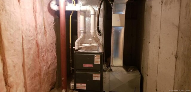 27 Amber Pl, Waterbury, CT 06705 - utility room featuring heating unit