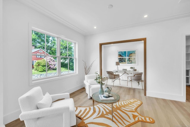 133 E Ave Unit A, New Canaan, CT 06840 - sitting room featuring plenty of natural light, light wood-type flooring, and recessed lighting