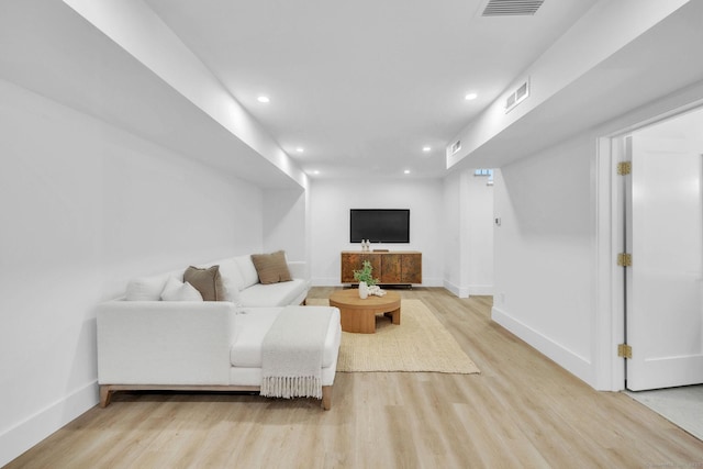 133 E Ave Unit A, New Canaan, CT 06840 - living area featuring light wood-style flooring and recessed lighting