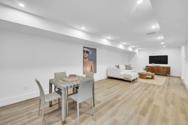 133 E Ave Unit A, New Canaan, CT 06840 - dining room featuring recessed lighting and light wood-type flooring