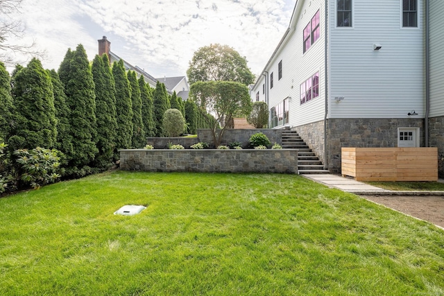 133 E Ave Unit A, New Canaan, CT 06840 - view of yard with stairway