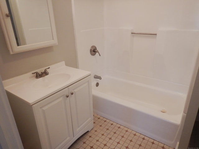 11 Morton St, New London, CT 06320 - bathroom featuring vanity, tile patterned floors, and bathtub / shower combination
