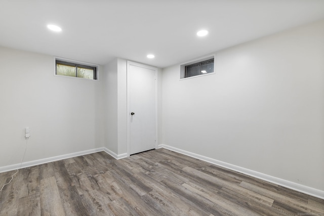 301 Pondview Dr, Southington, CT 06489 - basement with wood finished floors and recessed lighting