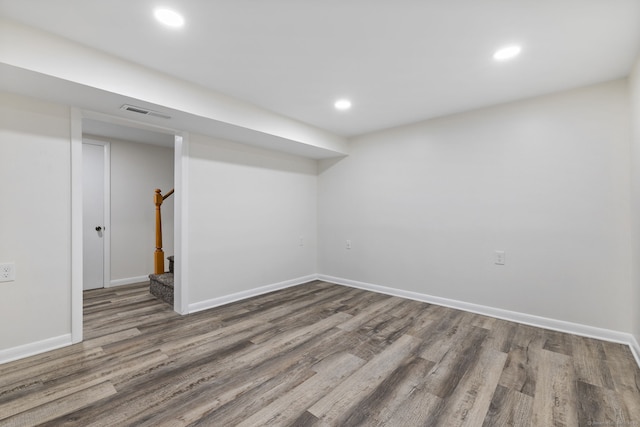 301 Pondview Dr, Southington, CT 06489 - finished basement featuring wood finished floors, recessed lighting, and stairs