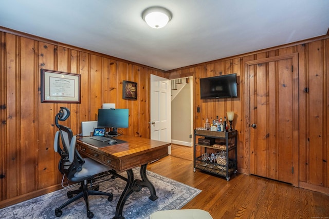 11 Craigmoor Rd, West Hartford, CT 06107 - office featuring wood walls and wood finished floors