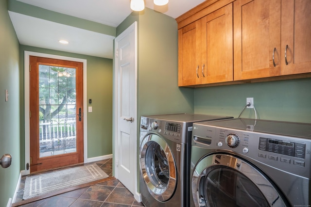 11 Craigmoor Rd, West Hartford, CT 06107 - washroom featuring cabinet space, independent washer and dryer, and recessed lighting