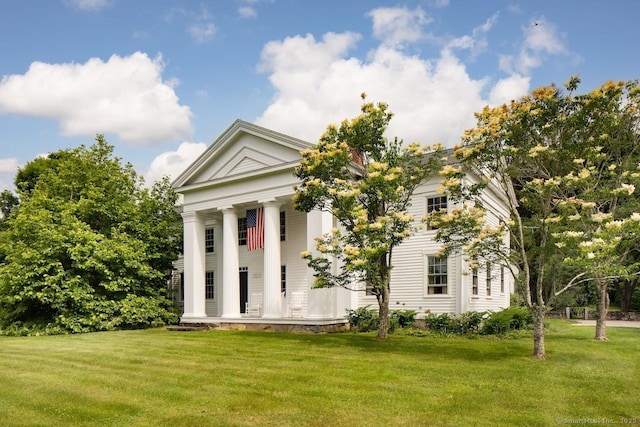 12 Popple Swamp Rd, Cornwall, CT 06754 - neoclassical home with a front lawn and covered porch