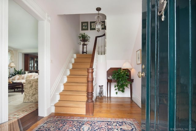 12 Popple Swamp Rd, Cornwall, CT 06754 - foyer featuring wood finished floors and stairway