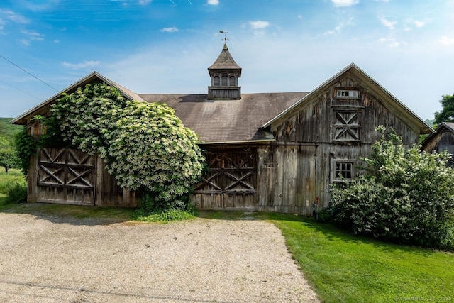 12 Popple Swamp Rd, Cornwall, CT 06754 - view of front of house with a barn, an outdoor structure, and a shingled roof