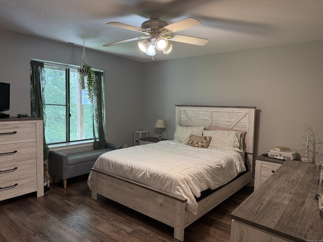 71 Aiken St Apt N7, Norwalk, CT 06851 - bedroom featuring multiple windows, dark wood-style flooring, and a ceiling fan