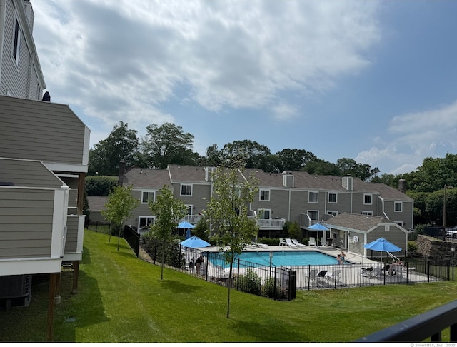 71 Aiken St Apt N7, Norwalk, CT 06851 - community pool featuring a patio and a residential view