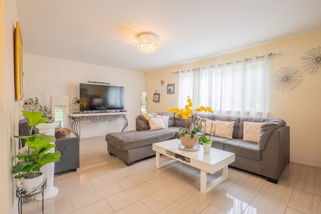 51 Park Ave Unit 2-13, Danbury, CT 06810 - living area with a chandelier