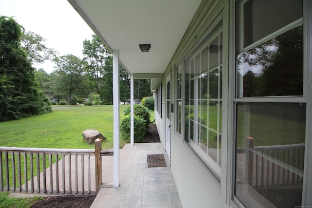 15 Birch Rd, Granby, CT 06035 - view of patio featuring view of wooded area