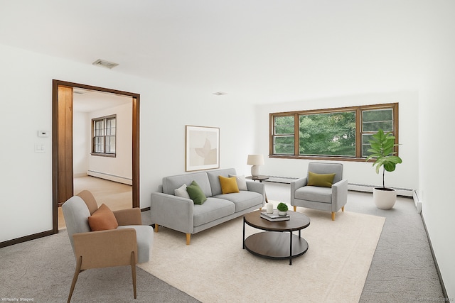 256 W Rocks Rd, Norwalk, CT 06851 - carpeted living room with baseboard heating