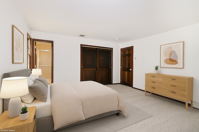 256 W Rocks Rd, Norwalk, CT 06851 - bedroom featuring light carpet and a closet