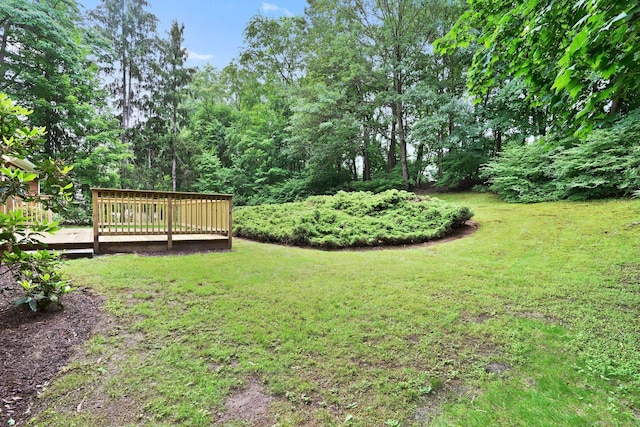256 W Rocks Rd, Norwalk, CT 06851 - view of green lawn with a deck