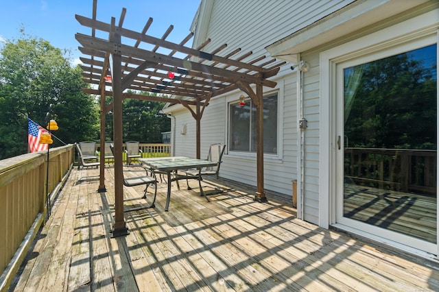 1092 Durham Rd, Guilford, CT 06437 - deck featuring outdoor dining area and a pergola