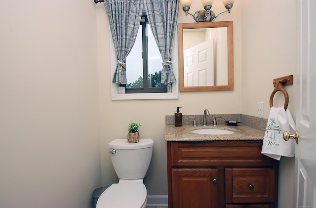 140 Thompson St Apt 16A, East Haven, CT 06513 - half bathroom with vanity and a chandelier