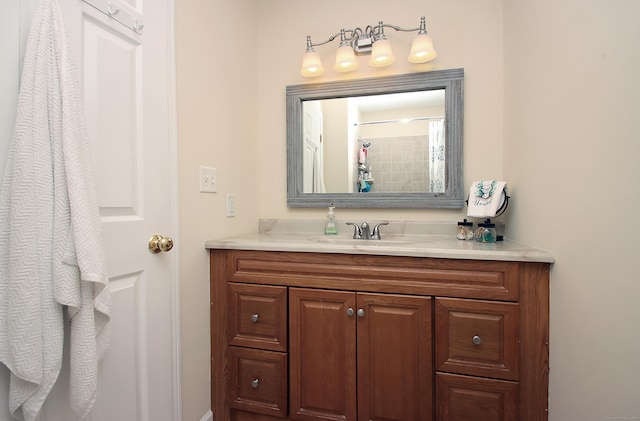 140 Thompson St Apt 16A, East Haven, CT 06513 - bathroom with vanity and curtained shower