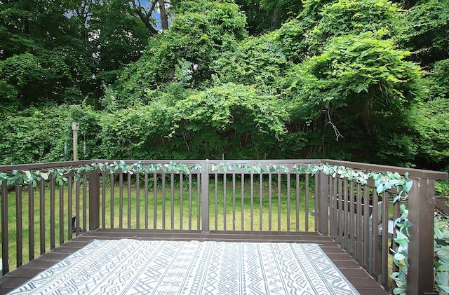 140 Thompson St Apt 16A, East Haven, CT 06513 - wooden deck with a lawn