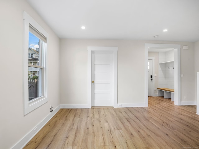 8 Platt St, Norwalk, CT 06855 - unfurnished room with light wood-type flooring and recessed lighting