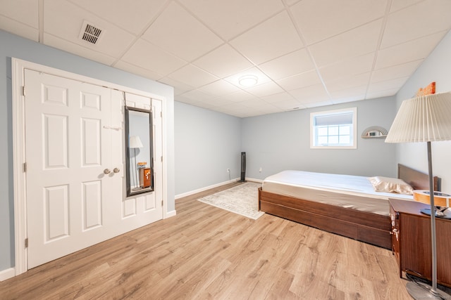 15 Contour Dr, Cheshire, CT 06410 - bedroom featuring light wood-style floors and a drop ceiling