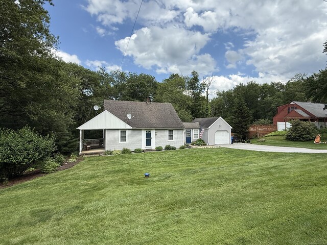 104 Wildcat Hill Rd, Harwinton, CT 06791 - view of front of home with concrete driveway and a front lawn