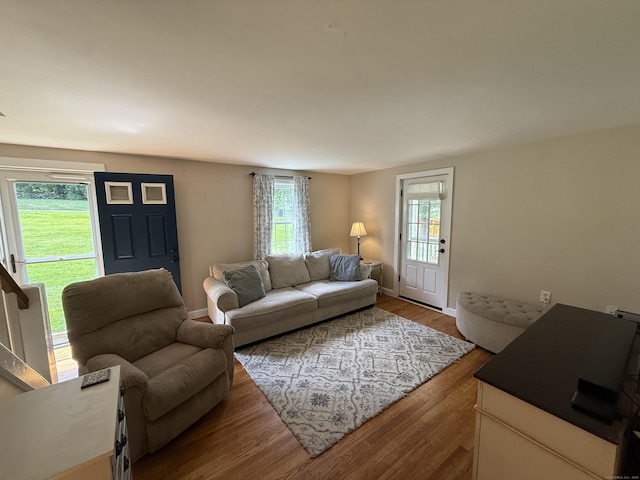 104 Wildcat Hill Rd, Harwinton, CT 06791 - living area featuring wood finished floors and baseboards