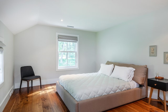 85 W Church Hill Rd, Washington, CT 06794 - bedroom featuring wood finished floors, lofted ceiling, and recessed lighting