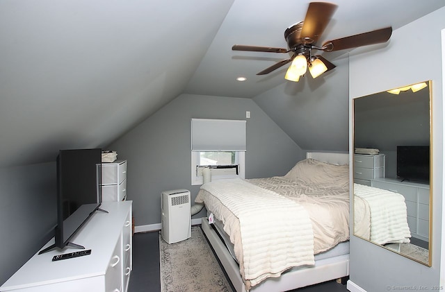 28 Chester Ln, Wallingford, CT 06492 - bedroom with vaulted ceiling and ceiling fan