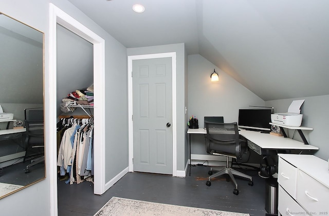 28 Chester Ln, Wallingford, CT 06492 - office area with lofted ceiling and finished concrete flooring