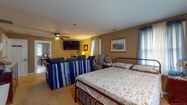 345 Goodwin St, East Hartford, CT 06108 - bedroom with light colored carpet and ceiling fan