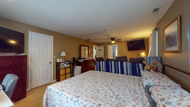 345 Goodwin St, East Hartford, CT 06108 - bedroom featuring light carpet and a ceiling fan