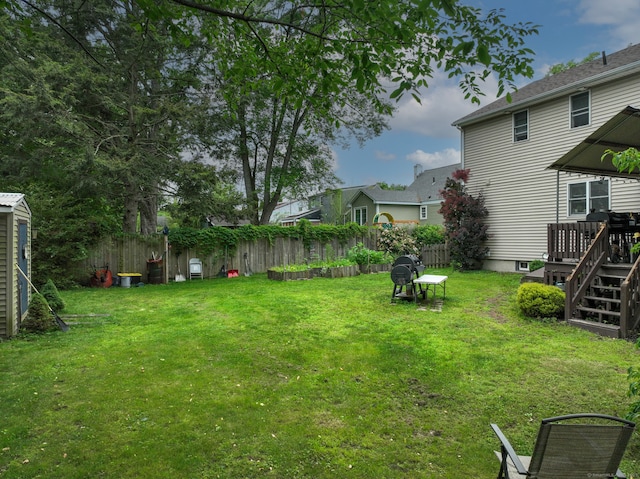 345 Goodwin St, East Hartford, CT 06108 - fenced backyard featuring a wooden deck